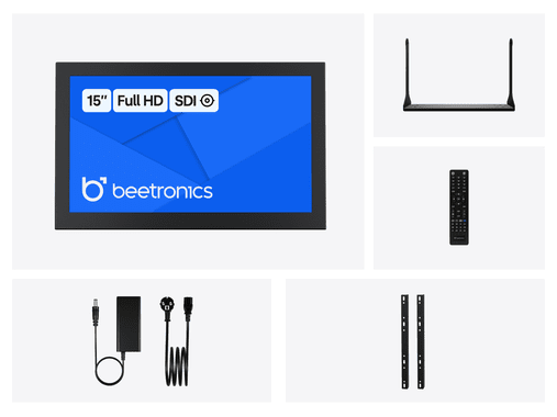 Écran 15 pouces en métal SDI